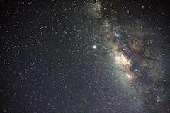 The Milky Way and a Meteor