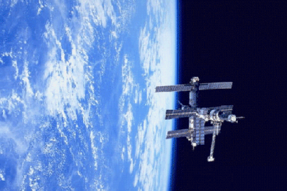 Mir from Shuttle Missiom STS-63