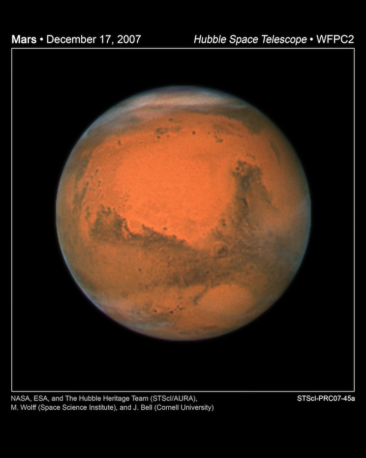 Mars from Hubble